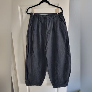 Linen/Cotton Black Lounge Pants